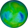 Antarctic ozone map for 2024-12-07